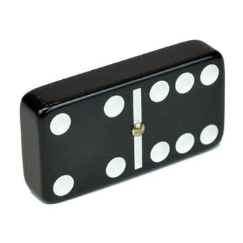 Marion Double 9 Domino Set (55 Tiles) Jumbo Tournament Professional Size with Spinners in Arcadian Paper Storage Box (Black Arcadian) - color: Black Arcadian