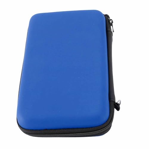 Hard Shell Carrying Case for New 3DS XL/2DS XL - Travel Protective Storage with 8 Game Cartridge Slots & Water Proof PU Exterior (Blue) - color: Blue