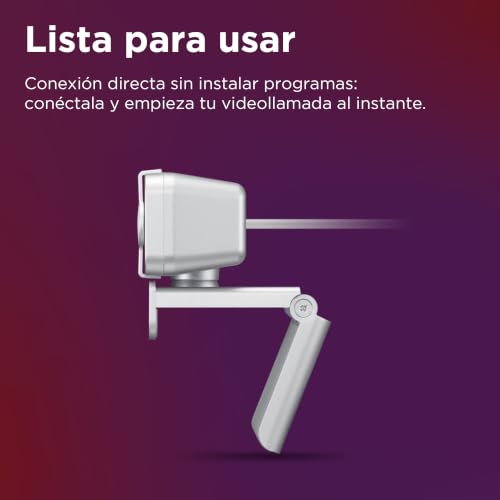Lenovo 310 FHD Webcam, 1080p, FHD Resolution @30 FPS, Plug-and Play USB Connectivity, 1.8M Cable, 2 Integrated Microphones, External Privacy Shutter, White - color: White, style: 310 FHD