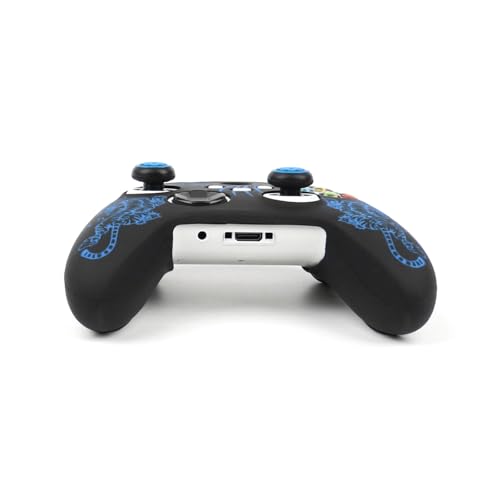 Tiger Controller Skin Compatible with Xbox Series X Wireless Controller, RALAN Protector Case, Customised Thumb Grips Cap - color: Tiger Blue