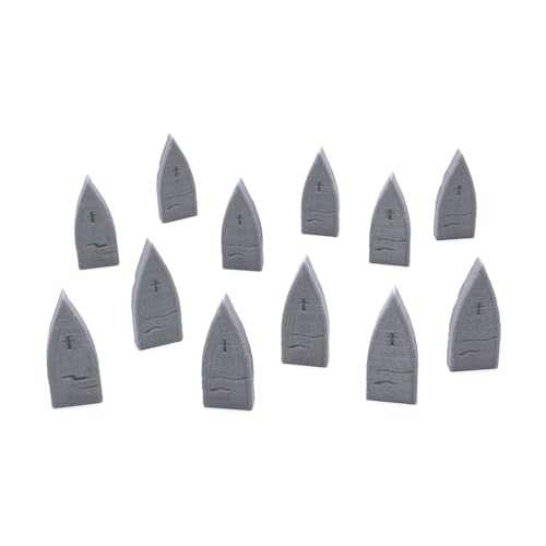 EnderToys Mausoleum Graveyard Tombstones, 3D Printed Tabletop RPG Scenery and Wargame Terrain 28mm Miniatures
