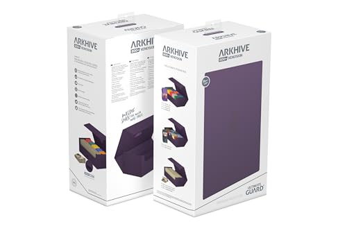 Ultimate Guard Arkhive 800+, Deck Case for 800 Double-Sleeved TCG Cards, Purple, Compatible with Boulders, Magnetic Closure & Microfiber Inner Lining - color: Purple, size: 800+