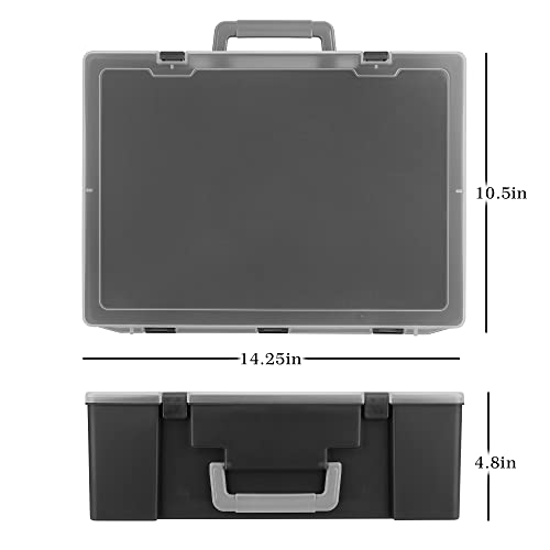 Miniature Storage Sturdy Carrying Figure Case -108 Slot Figurine Minature Carrying Case Compatible with D&D and More (blackness) - color: blackness