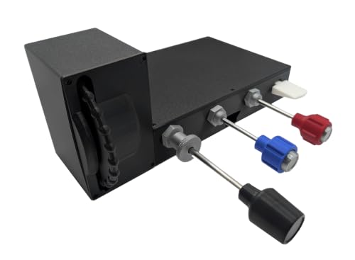 Flight Sim Stuff - Vernier Controls Throttle, Prop, Mixture, Flaps and Trim | True Vernier Controls for Mixture and Prop, Elevator Trim Wheel, Flaps Switch