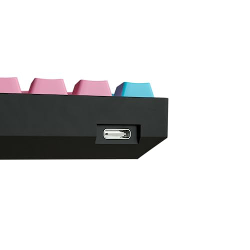 Kraken Keyboards Pro 60 Percent Keyboard 60% Gaming Keyboard Mechanical - Blue & Pink - HOT SWAPPABLE - for Gaming On PC, Xbox, PlayStation & MAC (Cotton Candy | Silver Switches)