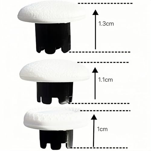12 in 1 Interchangeable Thumbsticks & Metal Back Paddles Replacement Parts for PS5 DualSense Edge Controller, 6 Silicone Analog Joystick Caps, 4 Paddles Trigger Buttons,2 Base Rings (White) - color: White