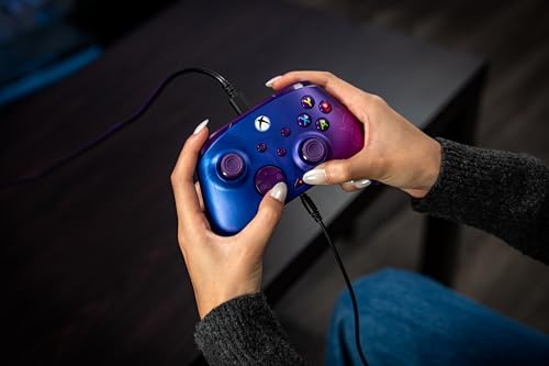 Turtle Beach Rematch Advanced Wired Gaming Controller for Xbox & PC | Xbox Series X|S, Xbox One, PC, 2 Remappable Buttons, Hall-Effect Triggers, Audio Controls, Mic Mute, Ergonomic, Purple Fade - color: Purple Fade