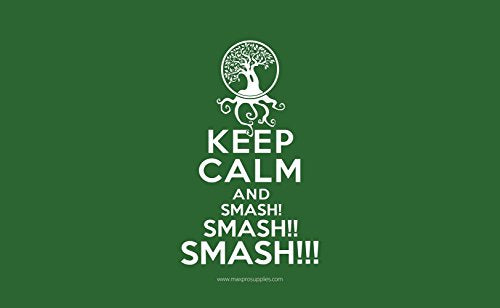 Max Protection Trading Card Playmat for TCG Card Games, 24x14 Inch, Design Mat for Dice Rolling (Keep Calm - Green) - size: Keep Calm - Green