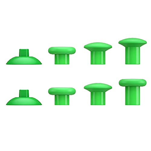 eXtremeRate ThumbsGear Interchangeable Ergonomic Thumbstick for PS5 Controller, for PS4 All Model Controller - 3 Height Domed and Concave Grips Adjustable Joystick - Green - color: Green