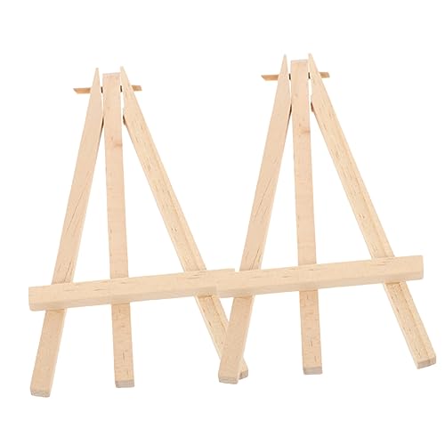 2pcs Wood Display Stand Card Deck Holder Multi-functional Easel for Game Cards Photos