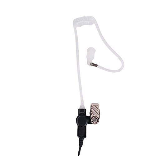 CLS1110 Transparent Acoustic Tube Earpiece Surveillance Headset with Mic Compatible with Motorola CP185 XV2600 CLS1410 CLS1413 Walkie Talkie - style: Acoustic tube type