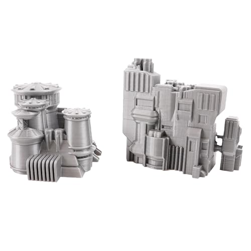 6mm Sci-Fi Cityscape Bundle 2 - Tabletop Terrain for Miniatures Games Such as Epic Battletech Adeptus Titanicus (Bundle 2) - size: Bundle 2 without Hexes