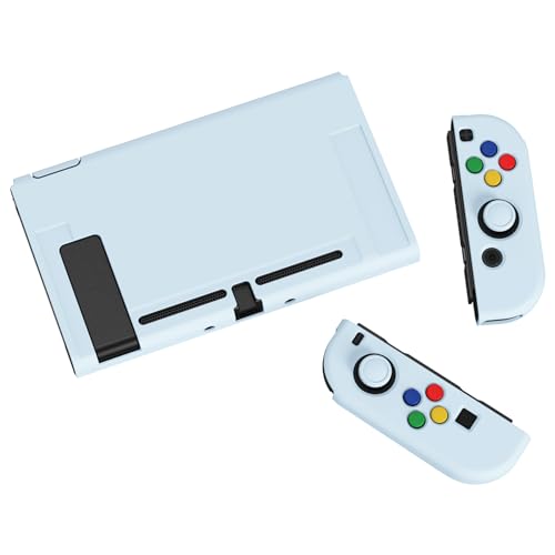 playvital ZealProtect Soft Protective Case for Nintendo Switch, Flexible Joycon Cover Slim Cover for Nintendo Switch with Screen Protector & Thumb Grips & Direction Button Caps - Sky Blue - color: Sky Blue