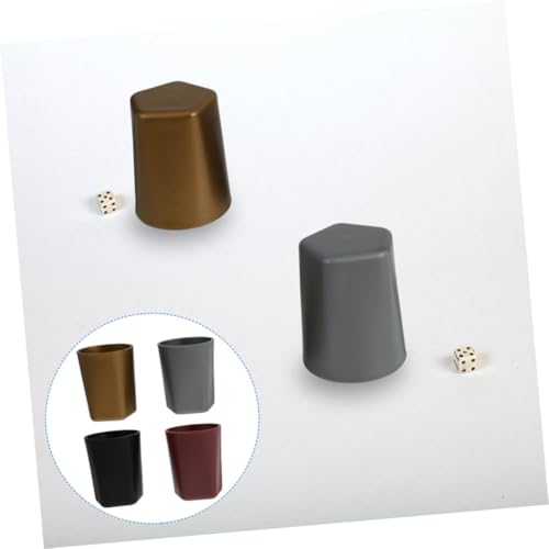 Hemoton 8pcs Plastic Dice Cup Cup Lid Dice Tower Holder Case for Bar Ktv Entertainment