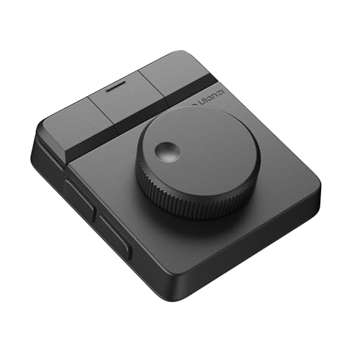 ULANZI D100H Wireless Video Editing Keyboard with Dial Knob | Haptic Dial, 7 Customizable Keys, Dual-Mode 60-Day Battery, BLE 5.0 3-Device, Ulanzi Connect Lighting & Smart Home - color: D100H