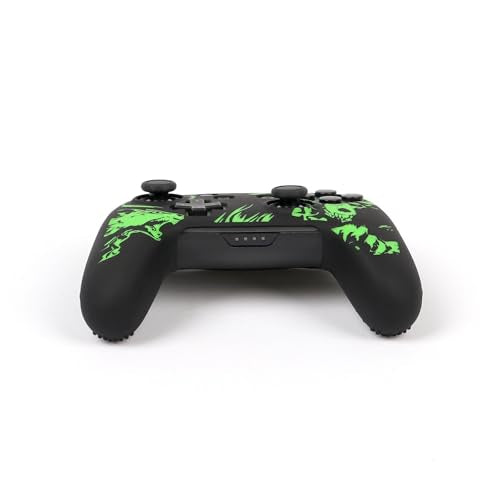 Wolf Controller Skin Cover for NS Switch Pro Controller, RALAN 1 controller skin+4 Customised Thumb Grips Caps Accessories - color: Wolf Green