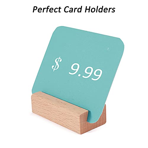 WILLOWDALE 12Pcs 2.17 Inch Place Card Holder, Photo & Picture Stand Holder | Wooden Card Stands for Display, Party Poster Paper Stand Wedding Table Number Holders for Home and Office Decoration - size: 12pcs 2.17"