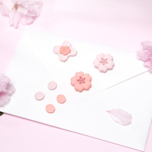 GeekShare Sakura Cross D-Pad Button Caps Thumb Grip Caps Set Compatible with Switch 2 / Switch 1, ABXY Key Buttons Sticker Cover Caps, Cherry Pink - size: Switch 2