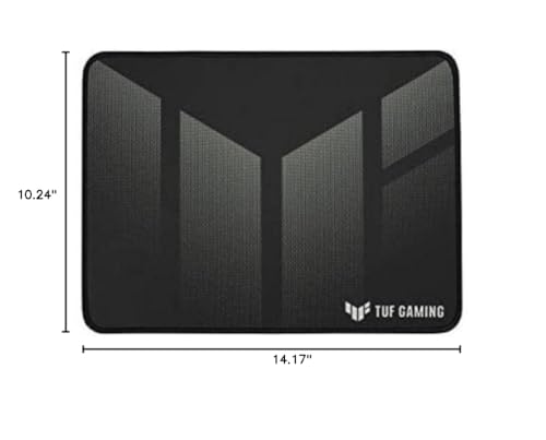 ASUS TUF Gaming P1 Portable Gaming Mouse Pad | Optimized Cloth Surface, Triple Guard Protective Coating, Water-Resistant, Durable Anti-fray Stitching, and Non-Slip Rubber Base