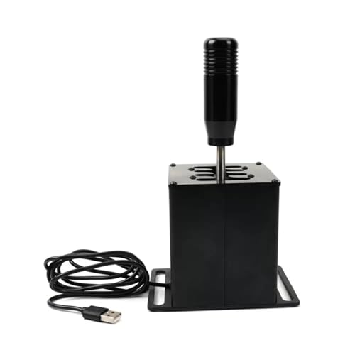 Racing Simulator H-Pattern Gear Shifter, Aluminum Alloy Gearbox Mount for Gaming, E-Sports Compatible