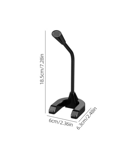USB Microphone for Streaming, 360° Omnidirectional Condenser Mic with Noise Canceling, Adjustable Gooseneck, Plug & Play for Gaming Podcast Conference Recording Teaching Compatible with PC Laptop