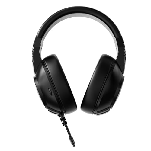 AOC Gaming Headset, Black Wired Gaming Headphones with 50mm Drivers, RGB USB Corded Headphone for PC/Laptops, Over Ear Headset with Mic for PS4/PS5/NS Switch(Docked Mode), ACG2510