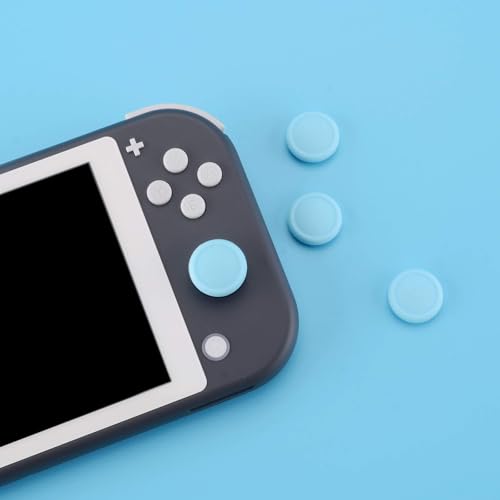 eXtremeRate PlayVital Switch Joystick Caps, Switch Lite Thumbstick Caps, Silicone Analog Cover for OLED Joycon Thumb Grips - Heaven Blue - color: Heaven Blue