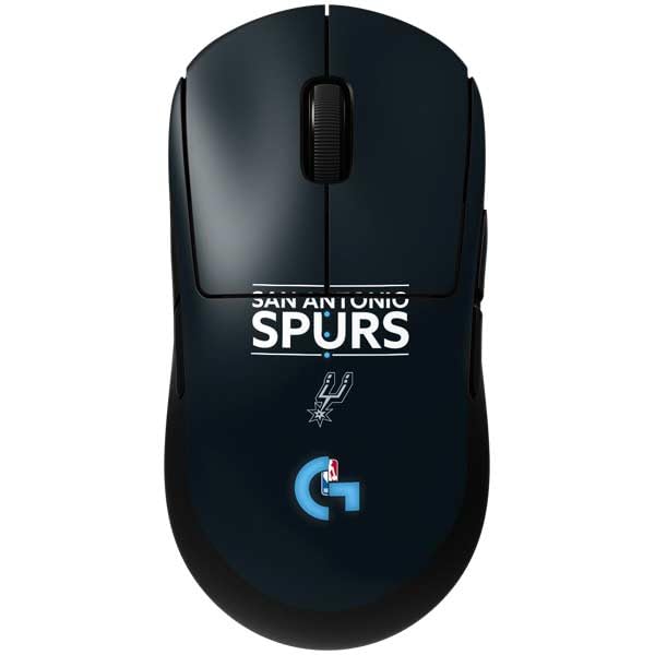 Skinit Decal Other Skin Compatible with G Pro Wireless Gaming Mouse - Officially Licensed NBA San Antonio Spurs Standard - Black Design - color: Black - NBATMS27