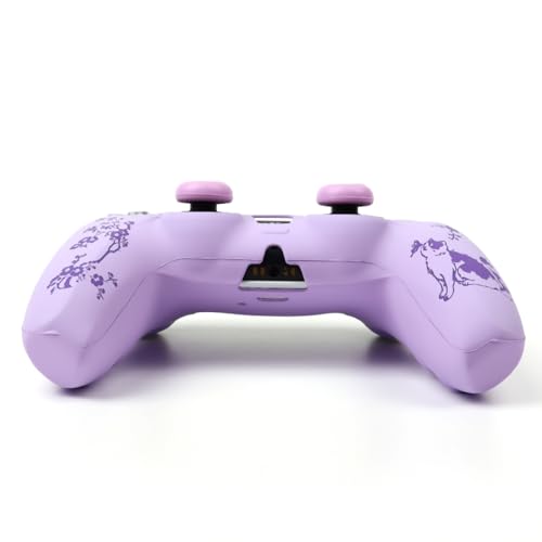 Cat Among Blossoming Branches Controller Skin Cover Compatible with PS5/Playstation 5 Controller, RALAN Protector Case Customised Thumb Grip - color: Cat Purple