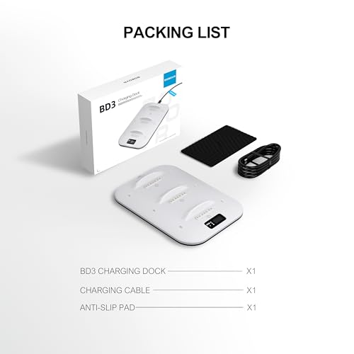 BOBOVR BD3 Charging Dock, Providing Fast Charging for 3*B100, 30W Power, 0-80% in Just 1 Hour