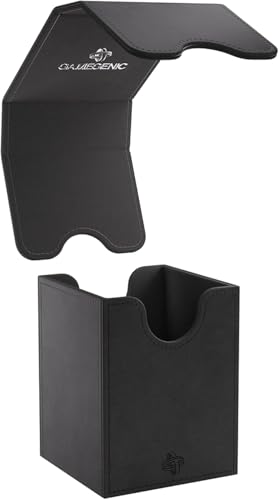 GameGenic Card Deck Box – Deck Box: Squire XL Black 100CT – Durable and Sturdy TCG, OCG Card Storage – Compatible with Pokemon Yugioh Commander and MTG Magic: The Gathering Cards - color: Black