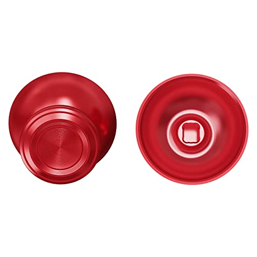 eXtremeRate Custom Red Metal Thumbsticks for PS5 Controller, Replacement Aluminum Analog Stick Joystick for PS4 Controller - color: Red