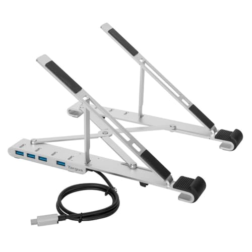Targus Portable Laptop Stand + Integrated USB-A Hub (AWU100205GL) - size: Model AWU100205GL - Portable Stand