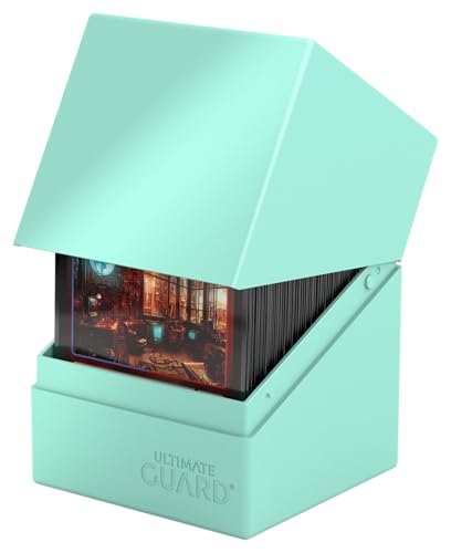 Ultimate Guard Boulder Solid 100+, Deck Case for 100 Double-Sleeved TCG Cards, Mint Green, Secure & Durable Storage for Trading Card Games, No Transparency - color: Mint Green