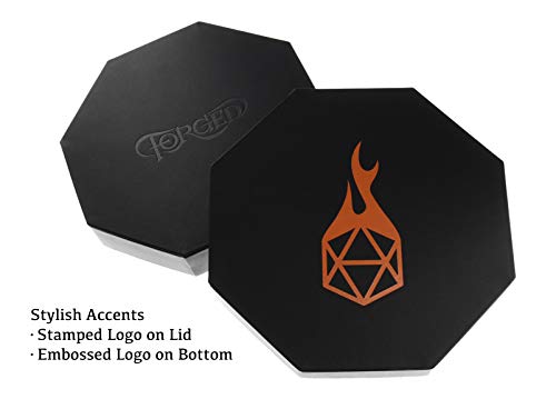 Forged Dice Co. Dice Arena Rolling Tray and Storage Compatible with Any dice Game, D&D and RPG Gaming - color: Orange