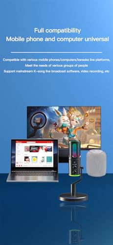 USB Microphone for Gaming, Streaming, Podcasting, Twitch, YouTube, Discord, Recording for PC and Mac, 4 Polar Patterns, Studio Quality Sound, Plug & Play-Blackout