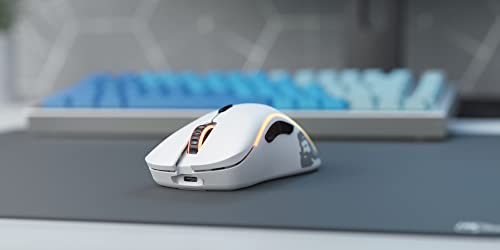 GLORIOUS Model D Wireless Gaming Mouse - 69g Superlight, Lag Free 2.4Ghz Wireless, Up to 71 Hour Battery, RGB, BAMF Sensor, Ergonomic, 6 Buttons - Matte White - color: White, style: Model D (Ergonomic)
