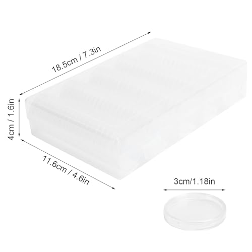 Storage Box 100pcs Clear Containers with EVA Foam Pads Durable Material Organizer Case for Collection Supplies