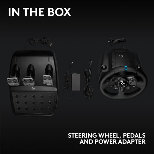 Logitech G923 Racing Wheel and Pedals, TRUEFORCE up to 1000 Hz Force Feedback, Gaming Steering Wheel PS5, PS4, PC, Mac, Genuine Leather- Black - style: Playstation|PC