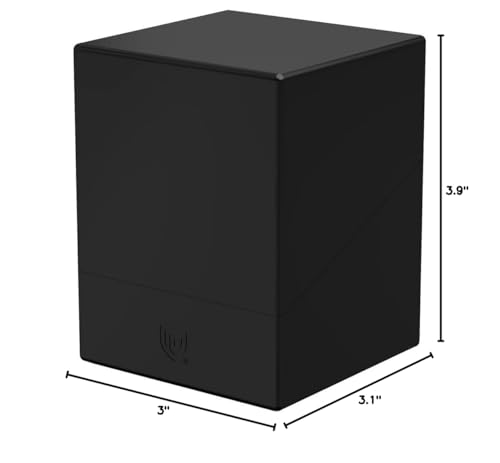 Ultimate Guard Boulder Solid 100+, Deck Case for 100 Double-Sleeved TCG Cards, Black, Secure & Durable Storage for Trading Card Games, No Transparency - color: Black