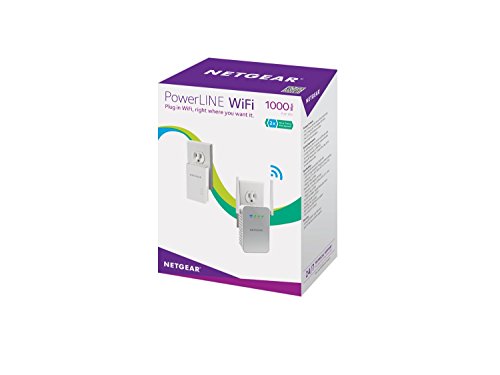 NETGEAR Powerline Adapter + Wireless Access Point Kit, 1000 Mbps Wall-Plug, 1 Gigabit Ethernet Ports (PLW1000-100NAS) - size: 1000 Mbps, style: 1 Gbps Kit - Wireless