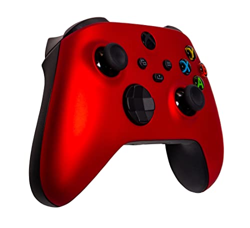 Xbox One Series X S Custom Soft Touch Controller - Soft Touch Feel, Added Grip, Metallic Red Color - Compatible with Xbox One, Series X, Series S - color: RED XS