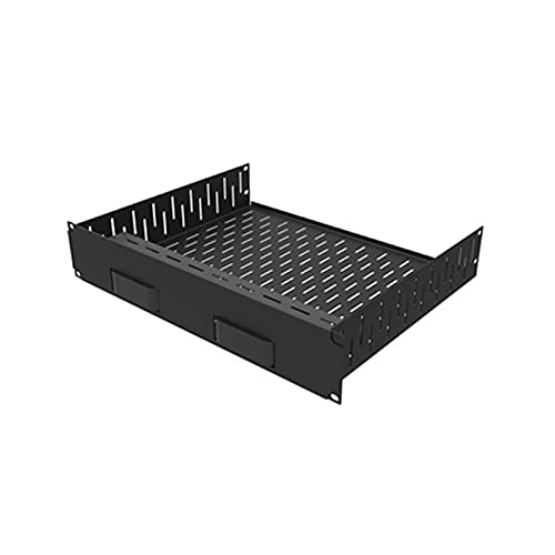 Penn Elcom 2U Vented Rack Shelf & Magnetic Faceplate Compatible with 2 x Apple TV Gen 4 / 4K R1498/2UK-ATV2 - size: 2U, 2 x Apple TV Gen 4