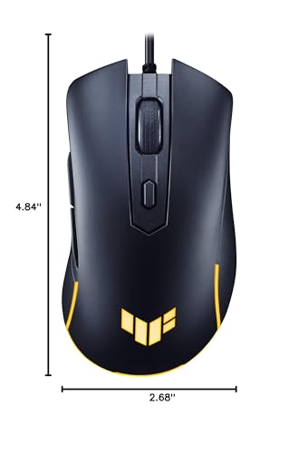 ASUS TUF Gaming M3 Gen II Wired USB Gaming Mouse – Right-Handed Ergonomic, 59g Lightweight, 8K DPI, IP56 dust & Water Resistance, Antibacterial Guard, 6 Programmable Buttons, PC/Mac Support - Black