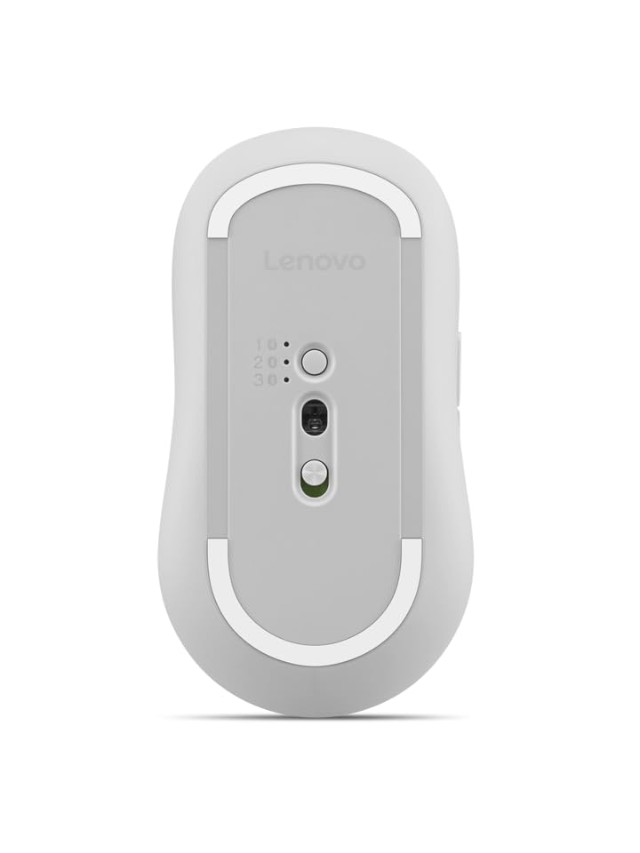 Lenovo Yoga Bluetooth Silent Mouse, 3 Level DPI Adjustment, 36 Month Battery Life, Bluetooth 5.3, 3 Device Paring, Whisper Quiet, Programmable Buttons, Smooth Finish, Seashell - color: Seashell