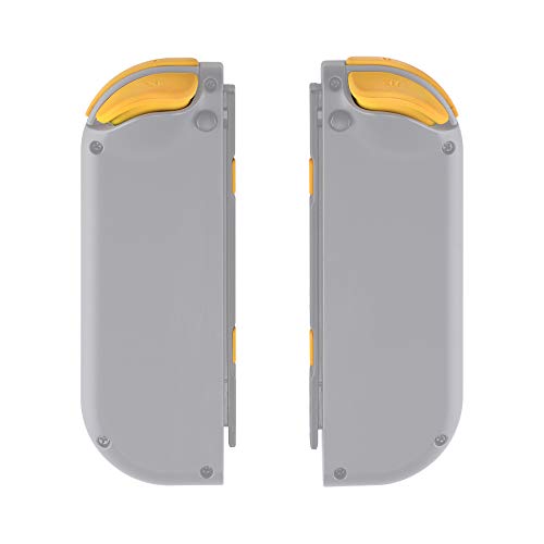 eXtremeRate DIY Full Set Buttons for Nintendo Switch & Switch OLED, Custom Replacement Buttons for JoyCon, ABXY Direction Keys SR SL L R ZR ZL + - Home Capture Trigger Buttons Springs - Caution Yellow - color: Caution Yellow