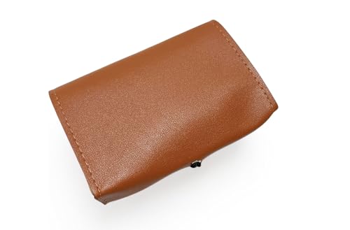 PU GBC Leather Case Carrying Bag for Game Boy Color/Game boy Pocket, Anbernic RG351V, Retroid Pocket 1 - Portable Travel Case, Protective Pouch for Handheld Retro Game Console (Brown)