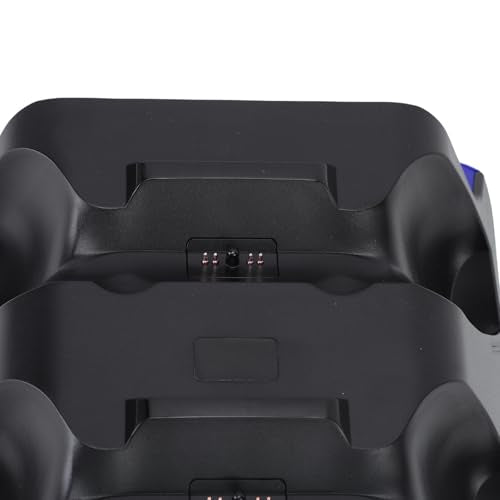 Controller Charging Station for Edge, Dual Game Console Charger Dock with Storage Stand and USB Cable, Blue Black, Ideal for Gamers - color: Blue Black