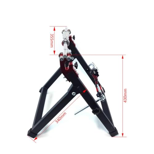 Universal folding wheel balance adjustment stand compatible with bicycles