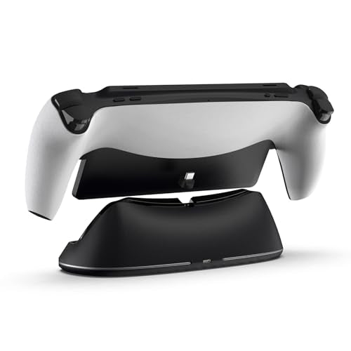Yoidesu PS Portal Game Console Charger Dock, Stand with RGB Light Effect, Portable Game Console Charge Holder, Station for PS Portal (Black)